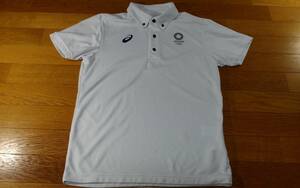 Asics asics Tokyo . колесо 2020 Tokyo Olympic рубашка-поло pra рубашка SIZE:M белый стоимость доставки 215 иен ~