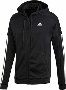 adidas アディダス GAME TIME ジャージ ZIP UP パーカー SIZE:S 黒 送料510円～