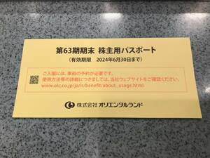 東京ディズニーリゾート1dayパスポート オリエンタルランド株主優待券