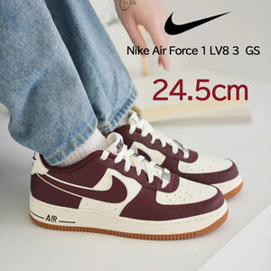 [ free shipping ][ new goods ]24.5cm Nike AirForce1 LV8 3 GS Nike Air Force 1 LV8 3 GS Sale / Night dark red wine 