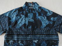 ポロ ラルフローレン　RLX　藍染め　転写　ウォーターリペラント ジャケット　アノラック　ナイロン　縫い絞り　縞　Polo Ralph Lauren　S_画像3