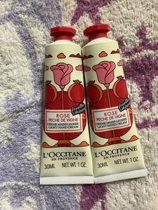 ロクシタン♪ローズヴァインピーチ♪ハンドクリーム30ml×2♪未使用