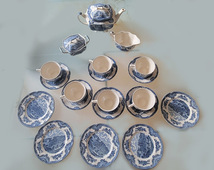 ビンテージ Johnson btothers Old Britian Castle イングランド ティーカップセット ミルクカップ ティーポット Teapot set teacup England_画像1