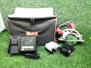 中古 MAX マックス 125mm 14.4V 充電式 丸のこ バッテリー2個 + 充電器 PJ-CS51