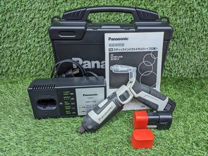 中古品 Panasonic パナソニック 7.2V スティックインパクトドライバー EZ7521LA2S-H グレー 1.5Ahバッテリー2個 + 充電器