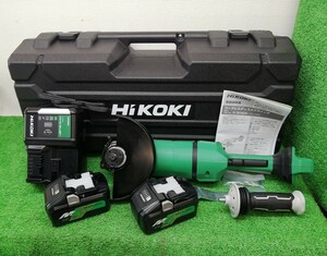 未使用 HiKOKI ハイコーキ 180mm 36V コードレス ディスクグラインダ バッテリー2個 + 充電器 G3618DA(2WP)