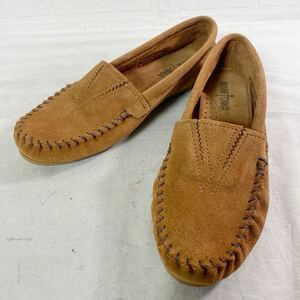 3742☆ MINNETONKA ミネトンカ シューズ モカシン スエードシューズ カジュアル レディース 8 ブラウン