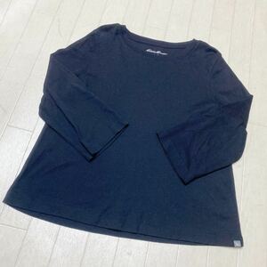 3745☆ Eddie Bawer エディーバウワー トップス カットソー 長袖Tシャツ カジュアル アウトドア レディース PS ブラック