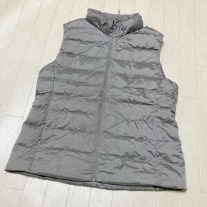 3745☆ UNIQLO ユニクロ トップス ダウンベスト フルジップ カジュアル インナーダウン レディース XL グレー