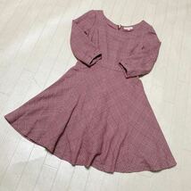 3745☆ PROPORTION BODY DRESSING トップス ワンピース フレアスカート レディース 2 レッド グレンチェック_画像1