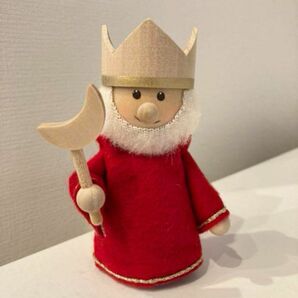 北欧　ノルディカニッセ　ノルディックギフト　王様ニッセ　クリスマス　木製人形　サンタ　