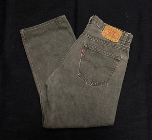 送料込み！米国製 90S LEVIS リーバイス501-0658 先染めブラック フェード 表記W33インチ 刻印553 ヴィンテージ[501XX