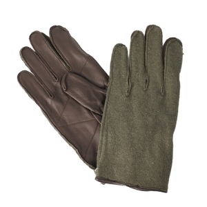  France army wool leather combination glove gloves dead stock [ mail service possible ] [9015451]