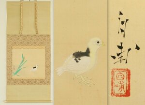 Art hand Auction [Authentic] Mori Hakuho, Member of the Japan Art Academy, Early Summer, Silk Scroll, Box, Hanging Scroll, Calligraphy, Japanese Painting, Painting, Japanese painting, Flowers and Birds, Wildlife