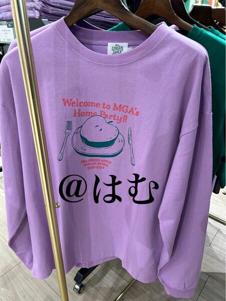 Mrs. GREEN APPLE ミセスグリーンアップル　ポップアップストア　限定　ロングスリーブTシャツ　Lサイズ　パープル