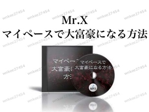 【Mr.X】マイペースで大富豪になる方法（Mr.X式投資術）非売品 音声mp3｜Mr.Xの投資術やマインドセットが学べる 仙人さん リーマンショック