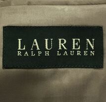 美品★大きいサイズ ラルフローレン テーラードジャケット シルク ウール Ralph Lauren カーキ系織り メンズ 春秋 44R 3L位 A88_画像6