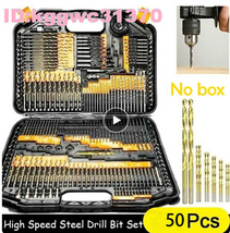 tg116:50個 セット ドリルビット 1円スタート 工具 まとめて ツール 修理 キット 大工 DIY メンテナンス 道具 高速度鋼 ツイスト ドリル_画像1