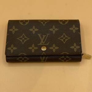 【2475】LOUIS VUITTON モノグラム ポルトモネ ビエ トレゾール L字ファスナー二つ折り財布 M61730/MI0916難ありチャック固い