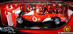 【フリマ】ホットウィール☆1/18 フェラーリ F2003 #3 コンストラクターズワールドチャンピオン 2003 10000台限定