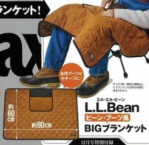 ♪ MonoMax 12月号付録 L.L.Bean ビーン・ブーツモチーフ クッションブランケット 送料無料