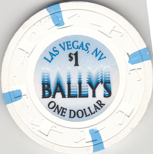 世界のカジノチップ【BALLY'S $1 A】ラスベガス　送料無料！！