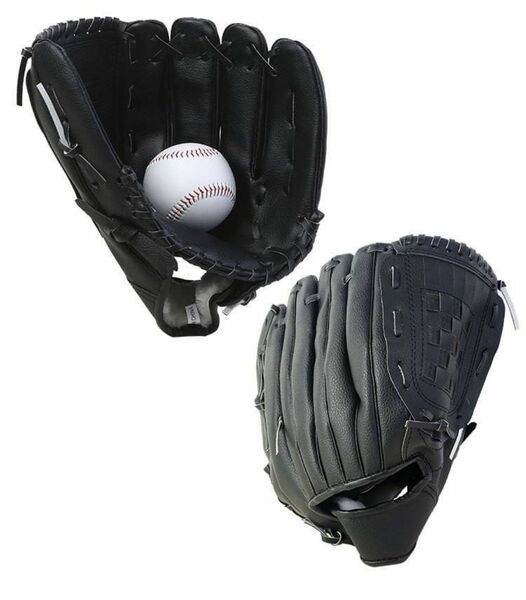 新品　野球 グローブ ブラック 黒　11.5インチ 小学生　中学生　キッズ　プレゼント　草野球　キャッチボール