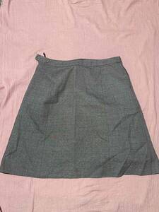 *C rank *[ used ]Lemidi_15 number flared skirt ( gray )LS2194/ lame entering /BONMAX/bon Max / lovely OL uniform stylish company office work clothes 