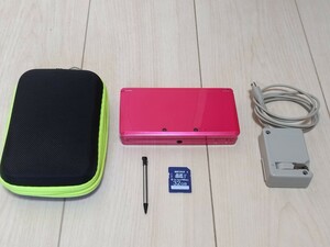 即決 状態良好ニンテンドー3DS本体一式 32GBSDカード ACアダプター 伸縮タッチペン 専用ポーチ バッテリー込み 動作確認済