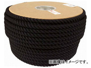 ユタカ ロープ 綿ロープドラム巻 12φ×100m ブラック PRC-61(7684835)