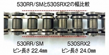 EKチェーン/江沼チェーン 薄型シールチェーン RR/SMシリーズ カワサキ W1/W1SA/W3 650cc ゴールド 530 96L 継手：MLJ 530RR/SM(GP;GP) 2輪_画像3