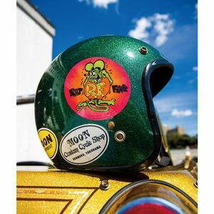 Rat Fink デカール ビンテージ 直径 9cm サークル 丸型 ラウンド MOONEYES ムーンアイズ 好きの方にも シール ラットフィンク ステッカー