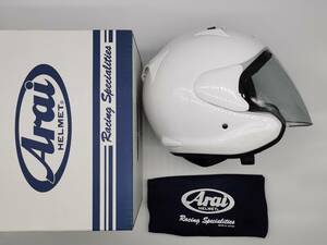 Arai アライ MZ-F GLASS WHITE グラスホワイト MZF ジェットヘルメット Lサイズ