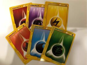 ポケモンカード e ☆ 基本エネルギーカード 6種 未使用　炎 水 雷 超 闘　6枚　色変更可能