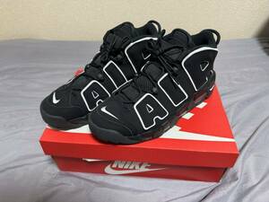 【新品】27.5cm NIKE AIR MORE UPTEMPO/エアモアアップテンポ BLACK/WHITE-BLACK 27.5cm