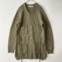 NONNATIVE size/1 (jb) ノンネイティブ ウールニットジャケット カーディガン セーター アウター ノーカラー ベージュ JAPAN knit_画像1
