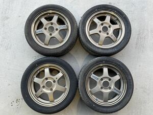 ★千葉発★売切り★ RAYS　レイズ　ボルクレーシング　VOLK　TE37C　４穴　165/55R14　PCD１１０　オフセット４５　５J　 １４インチ　軽