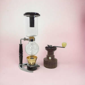 23Y445 ジ3 TAYLI SIPHON 3杯用 PYREX コーヒーミル サイフォン 中古