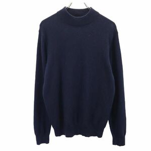 ユニクロ カシミヤ100％ 長袖 セーター M ネイビー系 UNIQLO ニット メンズ 231210