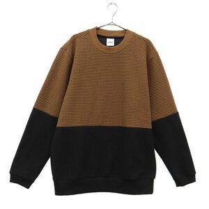 ザラ 総柄 長袖 トレーナー L ブラウン ZARA スウェット メンズ 231210