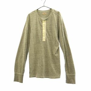 ホームスパン 長袖 ヘンリーネック Tシャツ S グレー Homespun メンズ 231220