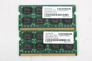 I.ODATA ADDS1600W8G11-BHYC ノート用 DDR3L 1600 8GB×2枚セット 計16GB メモリ☆