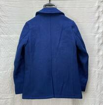 別注 SCHOTT PEA JACKET 740N ショット ピーコート ロイヤルブルー 742SB 10ボタン サイズ14 メルトンウール_画像3