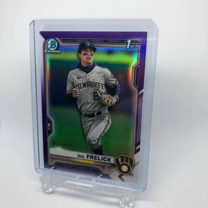 【250枚限定】2021 Bowman Chrome Sal Frelick 1st Purple Refractor Milwaukee Brewers サル・フレリック WBCイタリア代表