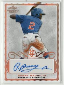 Ronny Mauricio 2020 Leaf Trinity Auto New York Mets ロニー・マウリシオ ニューヨーク・メッツ 直筆サイン トッププロスペクト 