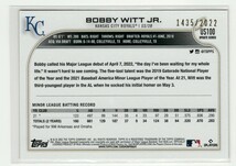 【2022枚限定】Bobby Witt Jr. 2022 Topps Update RC Gold Parallel Kansas City Royals ボビー・ウィット・ジュニア ロイヤルズ 金パラ_画像2