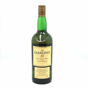 未開栓　The GLENLIVET グレンリベット 12年 ピュアシングルモルト スコッチ ウイスキー 1リットル 古酒 お酒 アルコール MB fe ABW