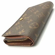 LOUIS VUITTON ルイヴィトン LV モノグラム L字ファスナー財布 M61730 ポルトモネ・ビエ トレゾール ブラウン 二つ折り財布 fe ABD1_画像3