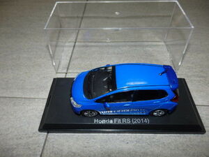 国産名車コレクション 1/43 ホンダ FIT フィット RS 2014 青 アシェット　ミニカー MM2/3453