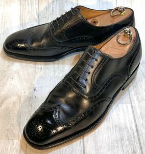 Salvatore Ferragamo フェラガモ◆27cm 9 2E◆ウイングチップ フルブローグ 革靴 本革 ビジネスシューズ ドレスシューズ ITALY製 メンズ 黒